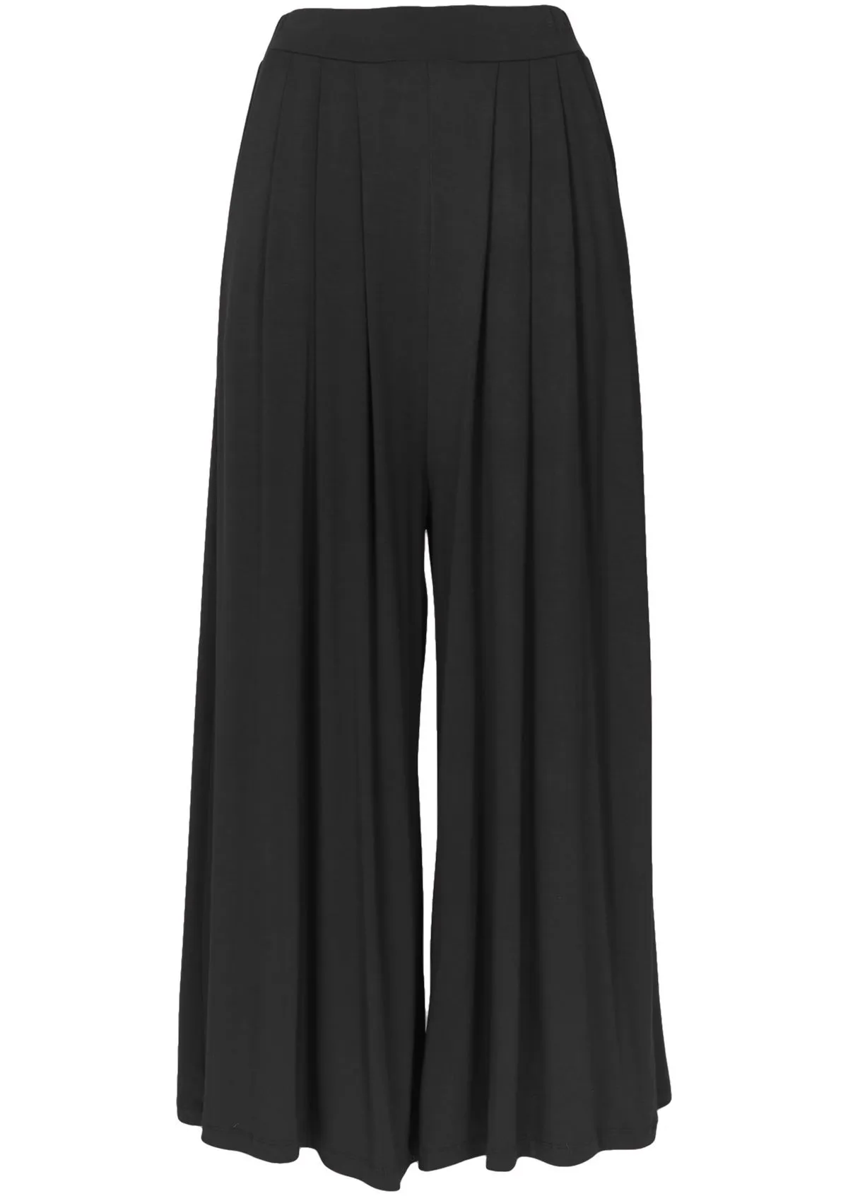 Wide Leg Stretch Pocket Pants Black