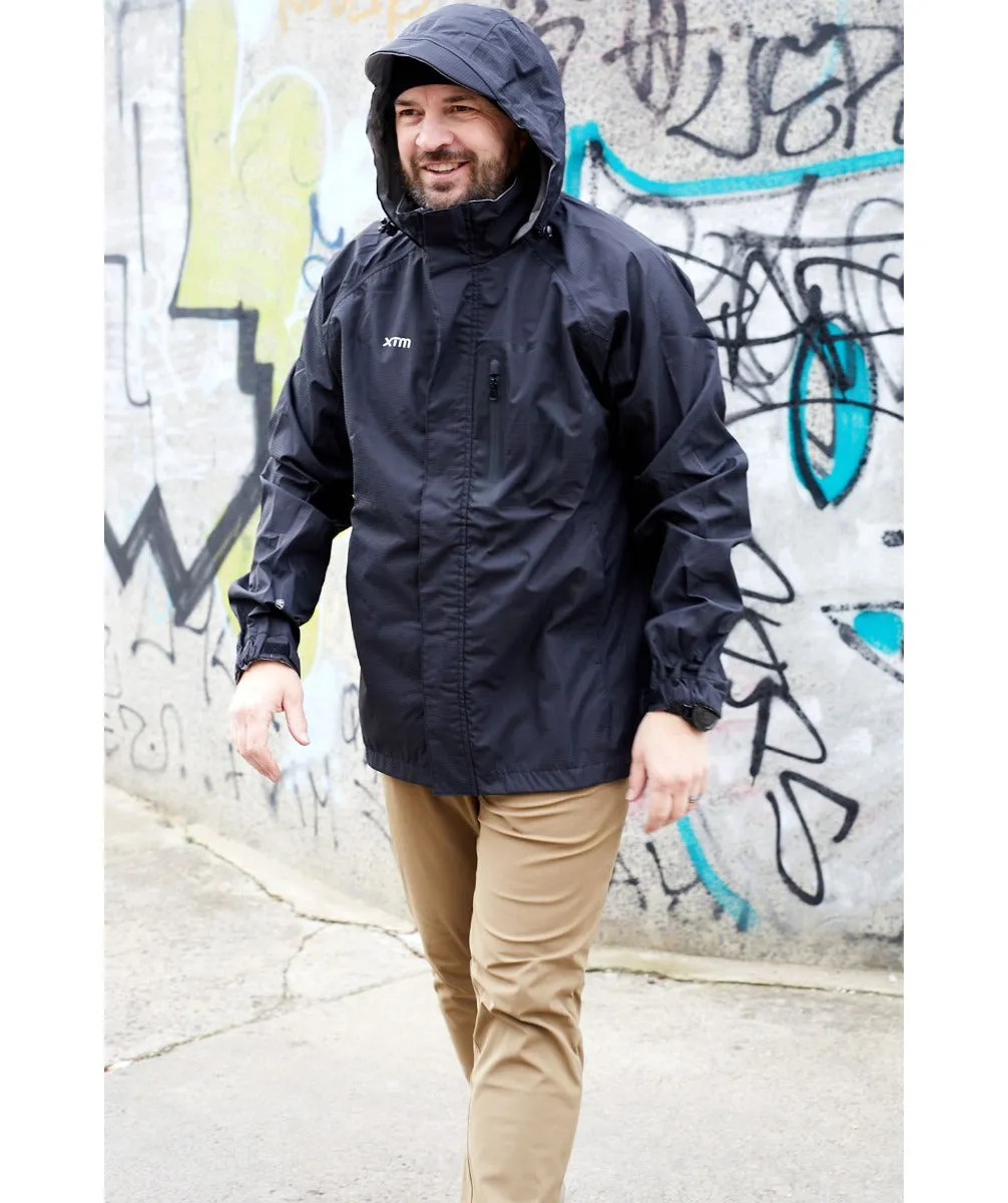 XTM Kakadu Mens Plus Size RAIN Jacket Black 2XL-7XL